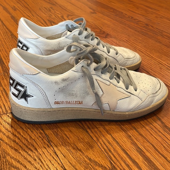 Golden Goose Ballstars white with light pink star sz 39 - Picture 4 of 13